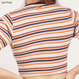 Áo sọc phối cổ đen ATA508 GUMAC