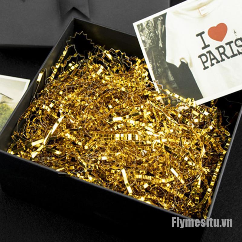 Flymesitu❀100g Bright Foil Paper Raffia Shredded Crinkle Paper Confetti Gift Boxes Filler