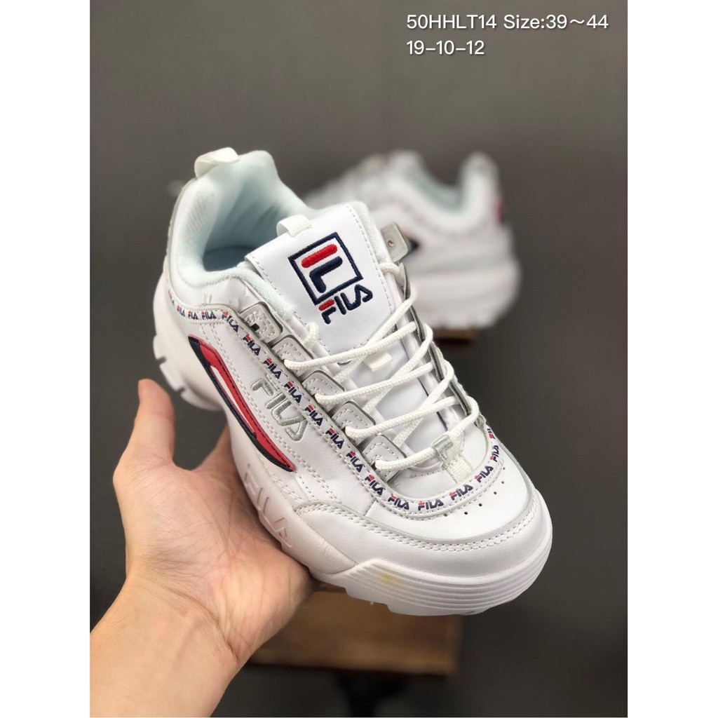 【Đề nghị đặc biệt】Fila Fila Disruptor 2 Blade 2 Generation Vintage nam và phụ nữ giày thể thao HT14 220 uy tín :( (