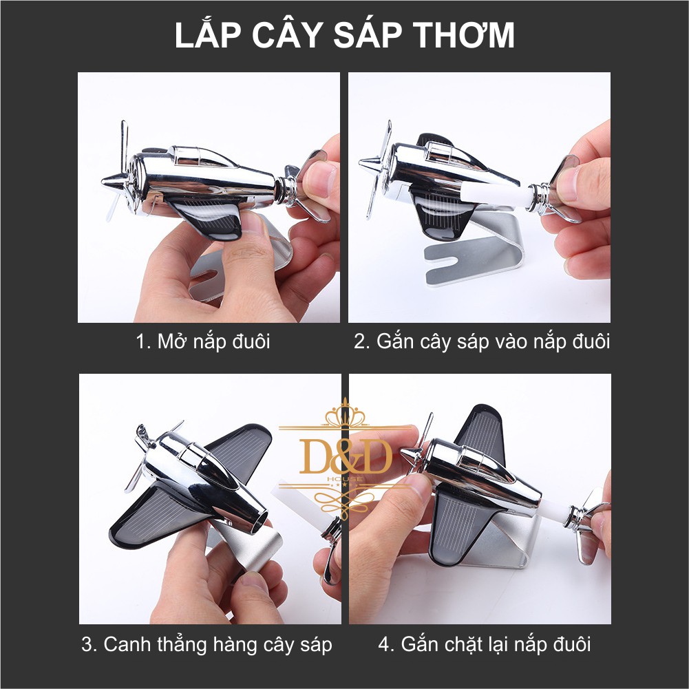 Sáp thơm trang trí táp lô xe hơi, ô tô chạy bằng năng lượng mặt trời mô hình máy bay