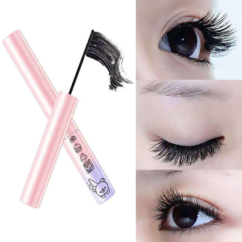 Mascara đầu cọ nhỏ chuốt dài dày và cong mi chống thấm nước không lem