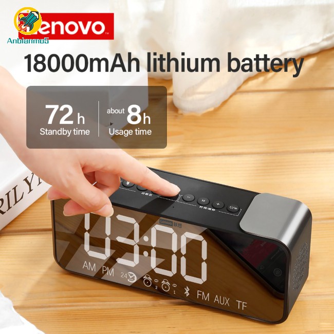 Loa Bluetooth Không Dây Kiêm Đồng Hồ Led Hỗ Trợ Thẻ Nhớ Tf Hiệu Lenovo L022