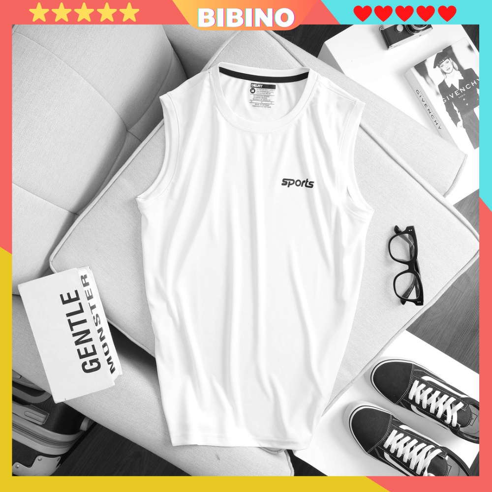 Áo ba lỗ nam nữ tank top form rộng unisex big size sát nách tập GYM phong cách thể thao thun lạnh mềm mịn BIBINO