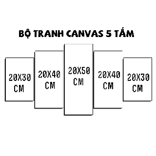 Tranh Canvas Anime bộ 5 tấm cực đỉnh