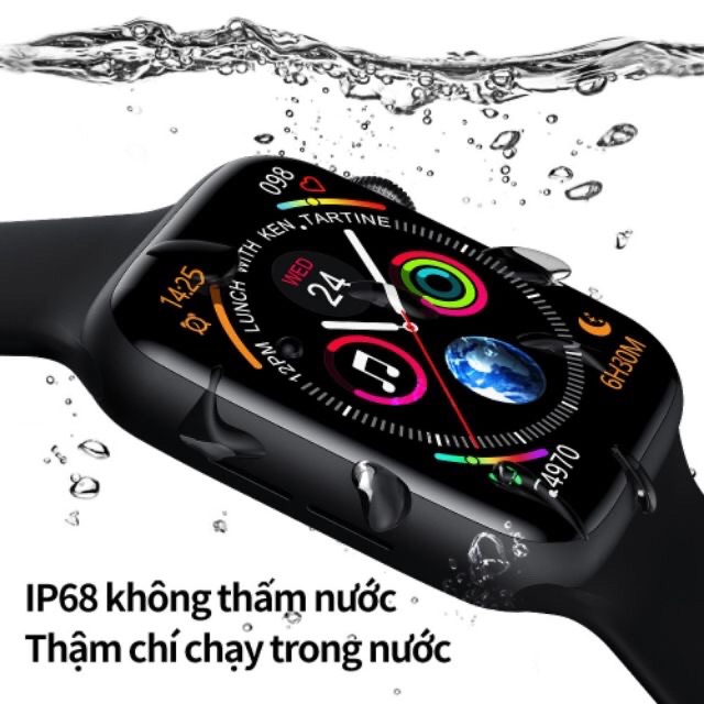 Đồng Hồ Thông Minh Watch 6 seri 6 Thay Được Dây Màn Hình Tràn Viền Theo dõi sức khoẻ kết nối bluetooth Kháng nước IP68