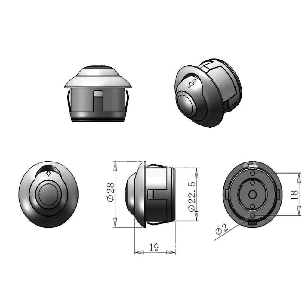 FKILLA HD Reversing Parking Cam with Cable Auto Parking Monitor Car Rear View Camera Car Accessories Waterproof Night Vision Rotating Astern Image | BigBuy360 - bigbuy360.vn