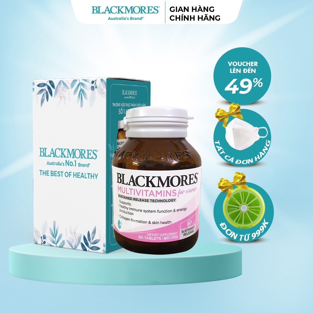 Viên uống tổng hợp Multivitamin for men, women Blackmores Úc, Vitamin tổng hợp dành cho nam và nữ 50,60 viên