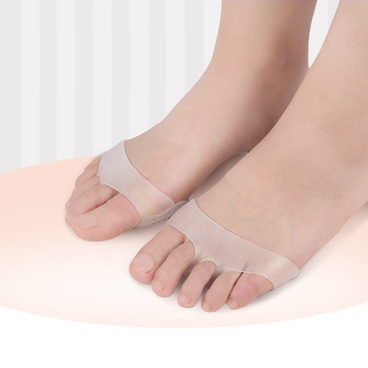 Bộ 2 miếng lót giày xỏ ngón bằng silicon siêu êm dạng lưới thoáng khí