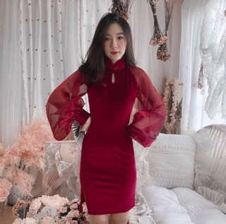 🍒 ĐẦM CỔ TÀU TAY VOAN BODY 🍒