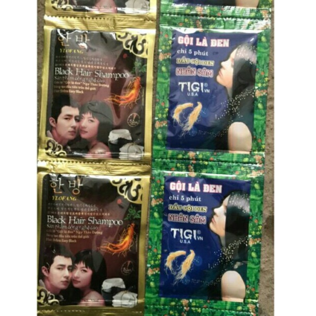 COMBO 10 GÓI DẦU GỘI ĐEN TÓC NHÂN SÂM