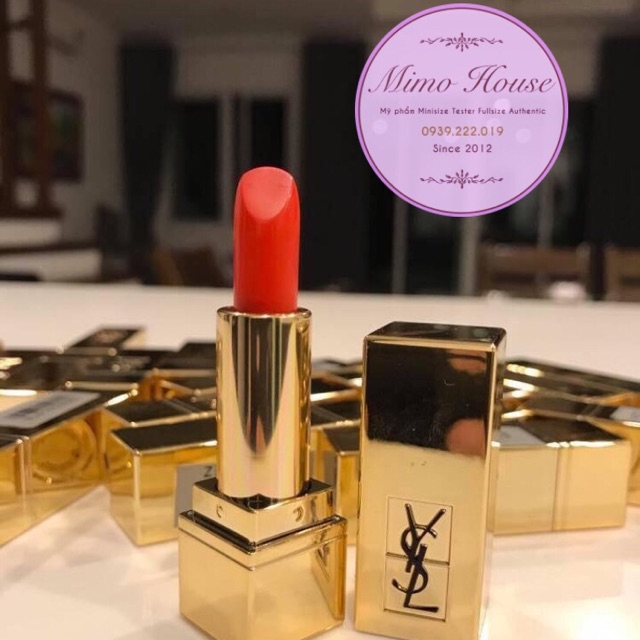 Son mini ysl màu đỏ cam 13