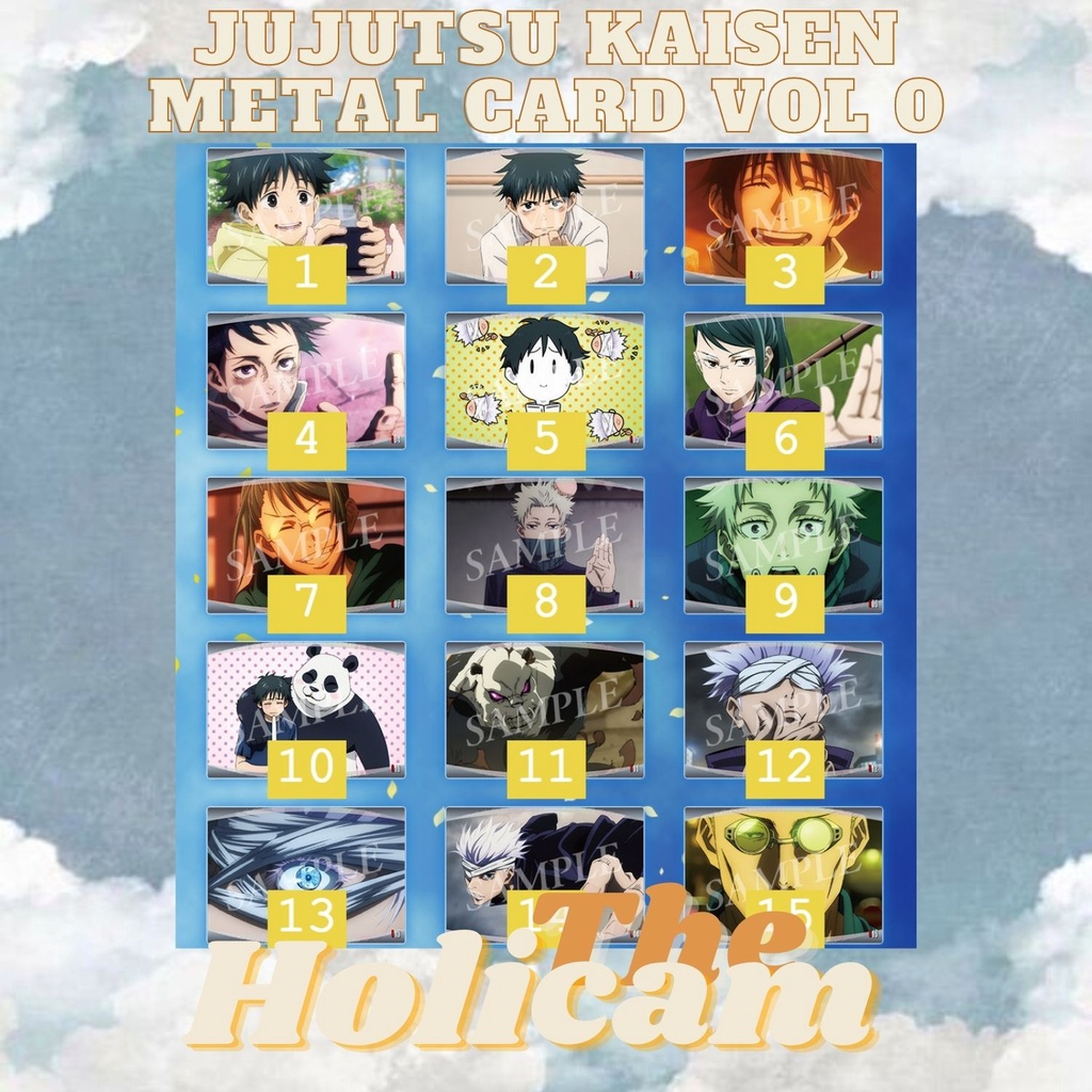 GÓI PACK + THẺ CARD NHÂN VẬT METAL KIM LOẠI PHIM JUJUTSU KAISEN VOL 0