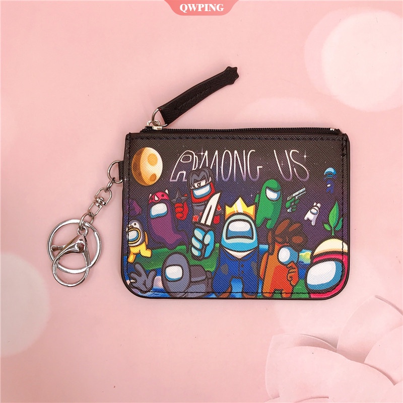 Ví Đựng Thẻ/Tiền Xu/Thẻ Có Móc Khóa In Hình Mực Chơi Game Cho Bé Trai Và Bé Gái