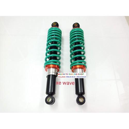 Phuộc sau xe Wave Racing Boy Loại 1 màu xanh Nitron - 000256