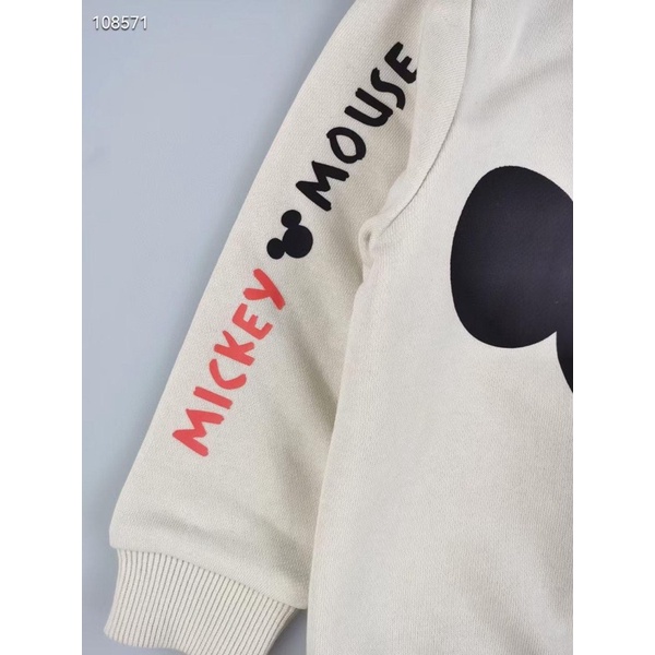 Bộ nỉ Mickey be Primark sz 0-9m