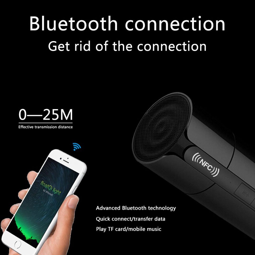 Loa Bluetooth KR8800 hỗ trợ NFC âm thanh nổi hiệu ứng bass trầm chất lượng cao