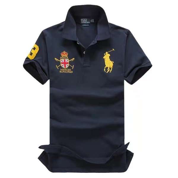 Áo Thun POLO Plus Size Tay Ngắn Có Cổ Hình Vương Miện Của Mỹ Ralph Lauren Cho Nam