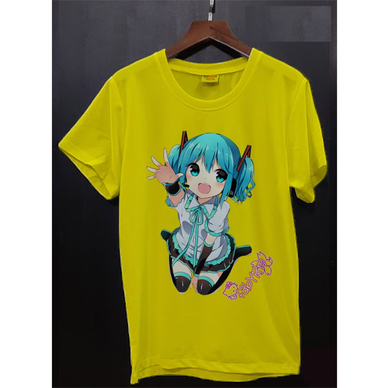 Áo thun Cotton Unisex Hatsune Miku cầu cứu