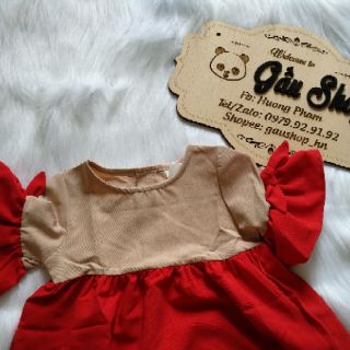 Váy Zara đỏ tay bồng (ảnh thật cuối)