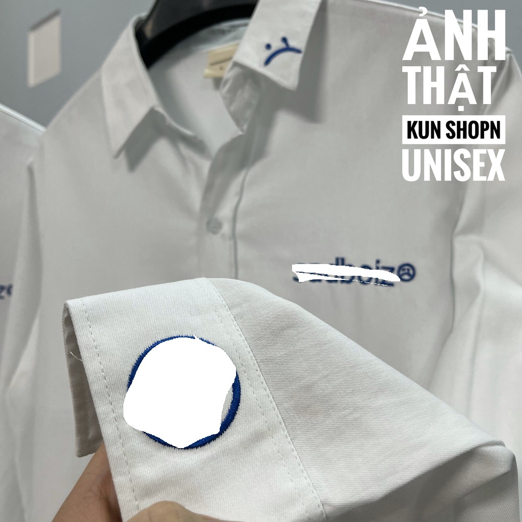 Áo sơ mi tay dài Sadboiz Signature Oversized WHITE áo sơ mi dài tay Sad boiz