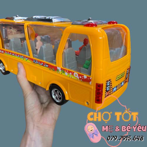 Đồ Chơi Xe Buýt Chạy Pin Loại Lớn Có Đèn , Nhạc, Người Đi Lại 3D