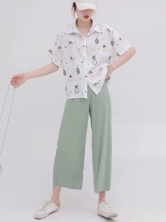 Sơ mi tay lỡ quả dứa