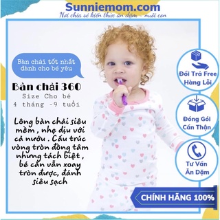 [sét 3 cây] bàn chải 360 độ babybuddy Mỹ chải  siêu  sạch cho bé từ 4tháng-9tuổi