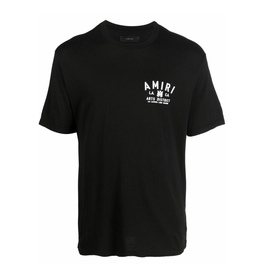 Áo Thun Cotton Ngắn Tay In Logo Amiri Thời Trang Cho Nam