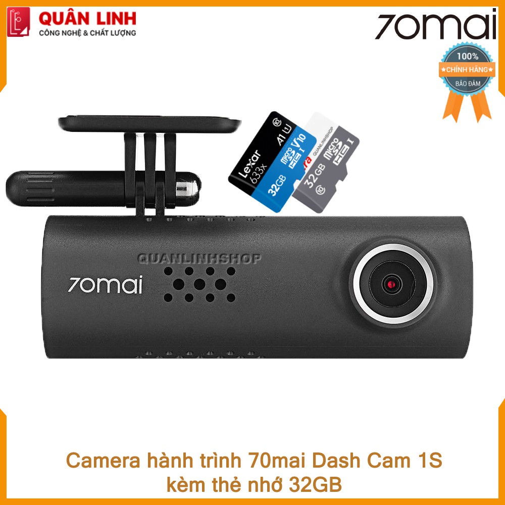 Camera hành trình 70mai Smart Dash Cam 1S kèm thẻ 32GB