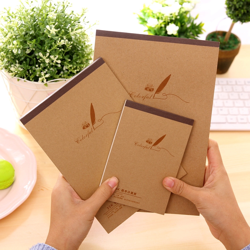 Kraft Paper Cover Drawing Book Notebook Office Design Draft Book Diary Notepad