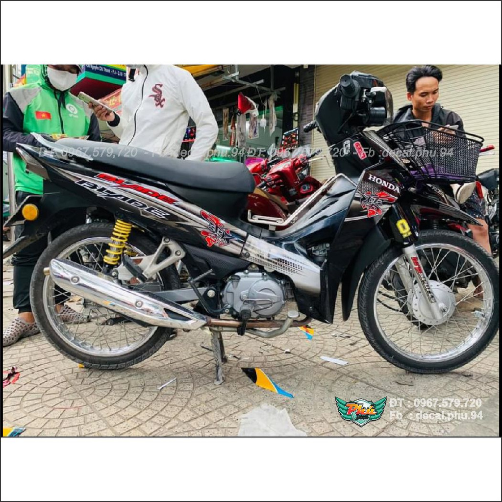 Tem Rời Blade Trắng đen Hayabusa (J)