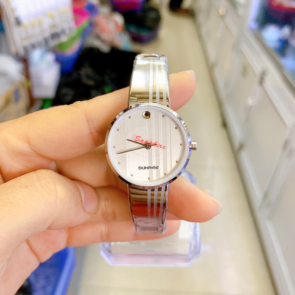 Đồng Hồ Sunrise Nữ Chính Hãng Uy Tín - Kính Sapphire chống xước và chống nước - 9925SA