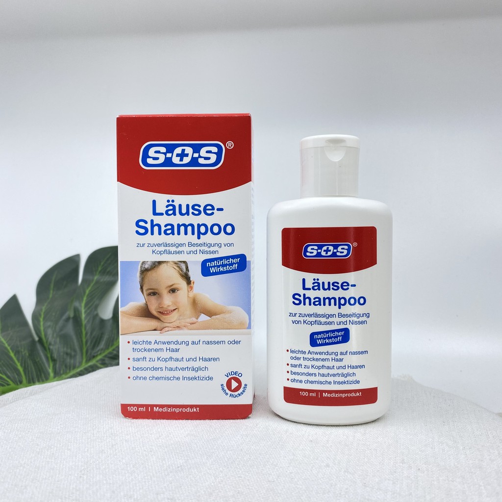 Dầu gội dược phẩm trị chấy và chống trứng chấy cho bé trên 3 tuổi SOS Läuse Shampoo 100ml