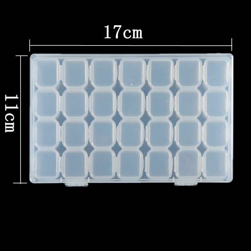 Hộp Nhựa 28 Ngăn Đựng Trang Sức Để Bàn