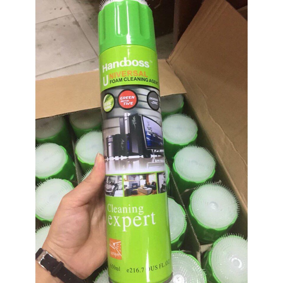 Chai xịt Bọt tuyết vệ sinh đa năng Handboss Yni 650ml,Giga 360 cho Laptop Điện Thoại Xe Hơi chất lượng APELE