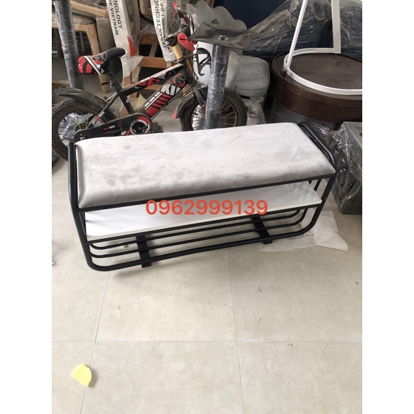 Ghế đi giày thông minh, ghế ngồi chờ 2 tầng decod trang trí