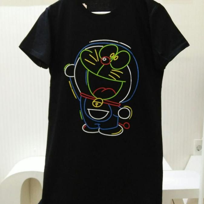 Đầm Midi nữ in hình doraemon màu neon 6381