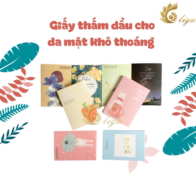 Giấy thấm dầu, sạch dầu, ngừa mụn (50 tờ/gói)