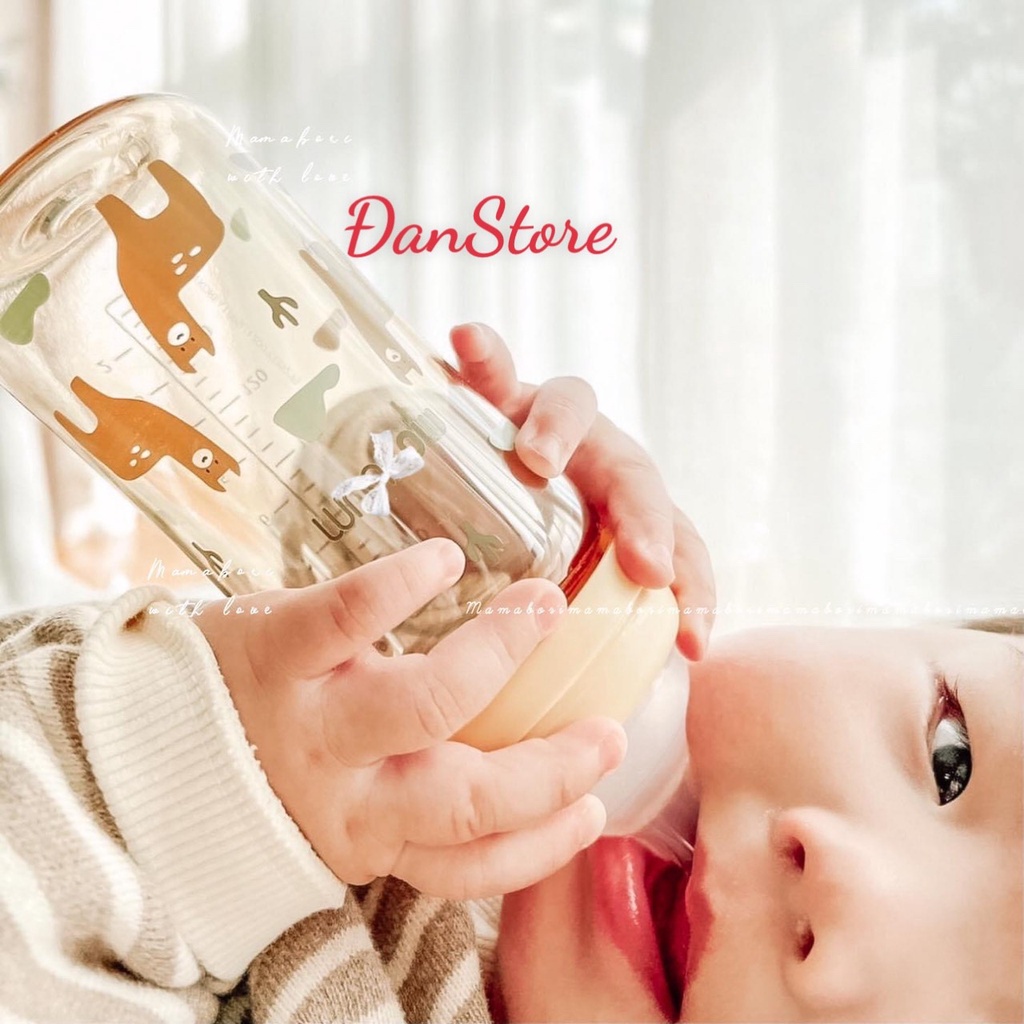 Bình sữa Moyuum lạc đà 170ml 270ml, bình sữa moyuum vàng chính hãng Hàn Quốc