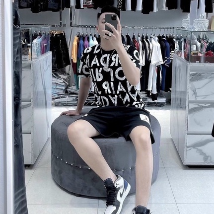 Bộ Thể Thao Nam Jodan Nam . Bộ Cộc Hè Nam In Họa Tiết JD Chất Cotton Cao Cấp  DT STORE MENWEAR