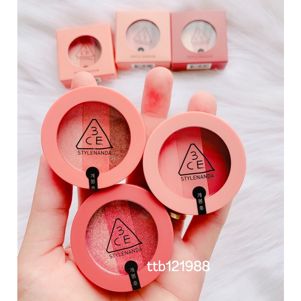 Phấn Mắt 3CE Triple Shadow 3 Màu - Hộp Tròn