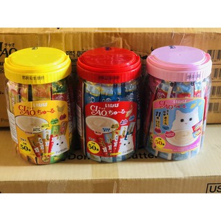 Ciao CHURU snack thưởng dạng soup Hũ 50 thanh mix vị