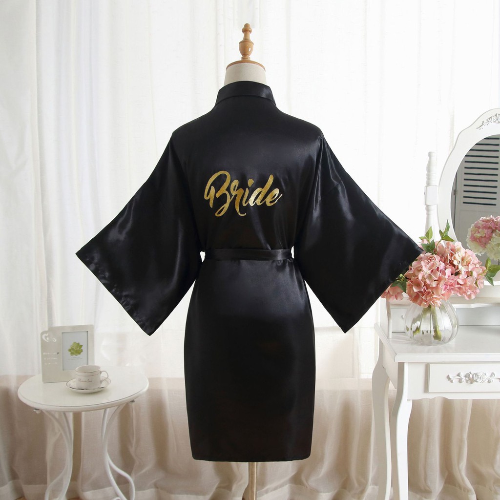Áo Choàng Ngủ Vải Lụa Satin Cho Nữ