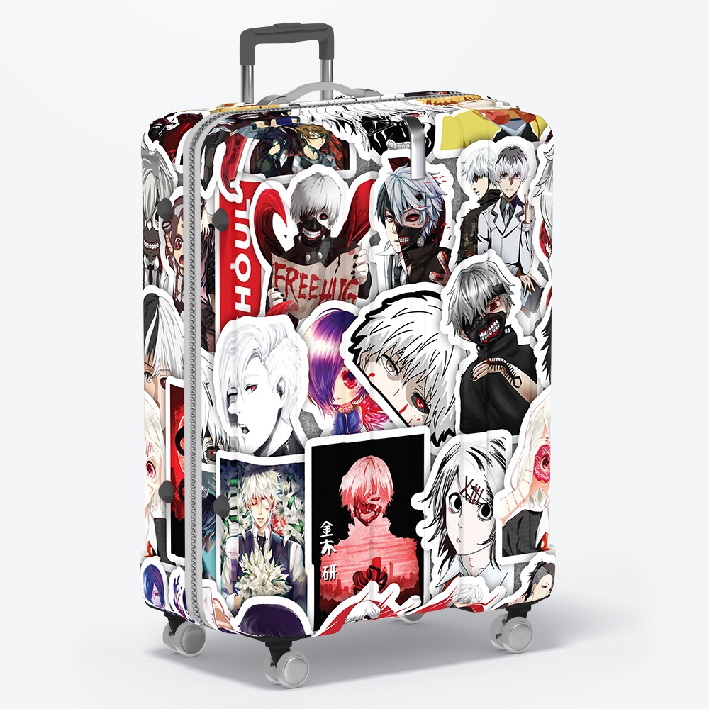 Set 50 cái Sticker Tokyo Ghoul chống nước, Hình Dán Tokyo Ghoul Chibi, Decal Tokyo Ghoul cute dán vali, laptop