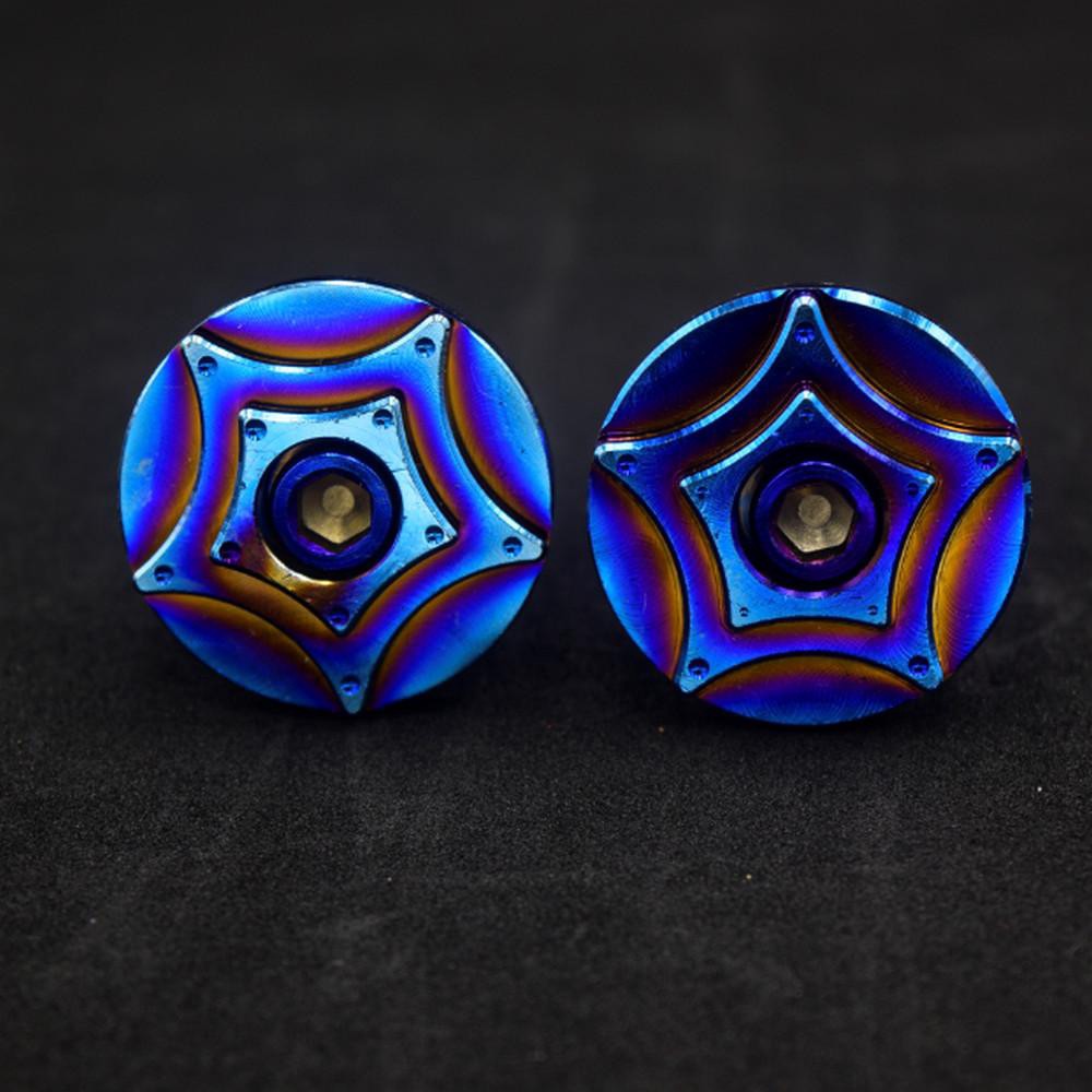 [XẢ KHO] Gù xe máy INOX CNC ngôi sao 2 tầng ( MÀU TITAN )