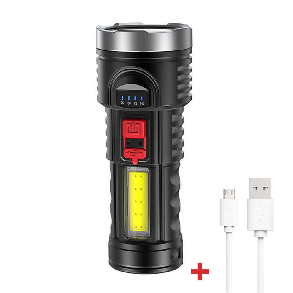 Đèn Pin LED 4 Lõi Sạc USB Chống Nước Đa Năng Cho Hoạt Động Ngoài Trời