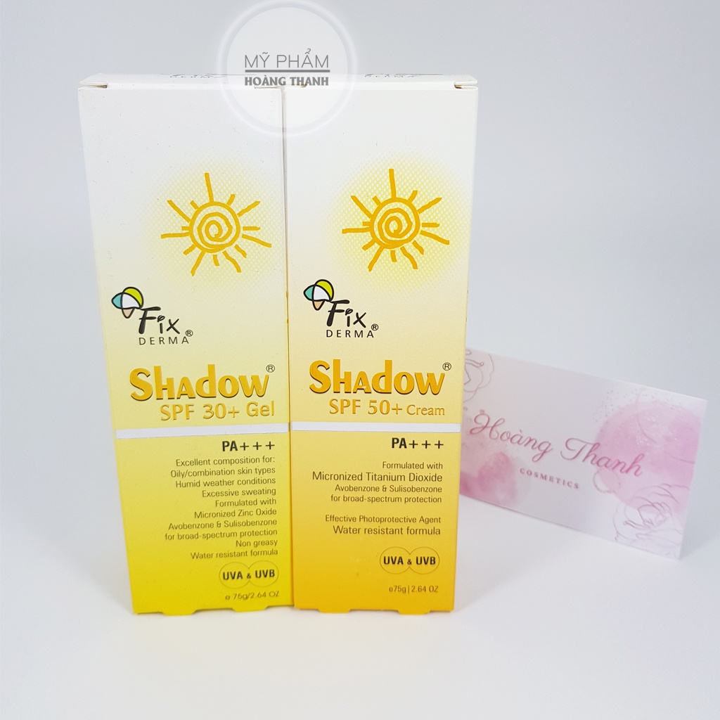 Kem Chống Nắng Fixderma Shadow Cream SPF 50 - Fixderma Shadow Gel Spf 30 Chống Nắng Phổ Rộng