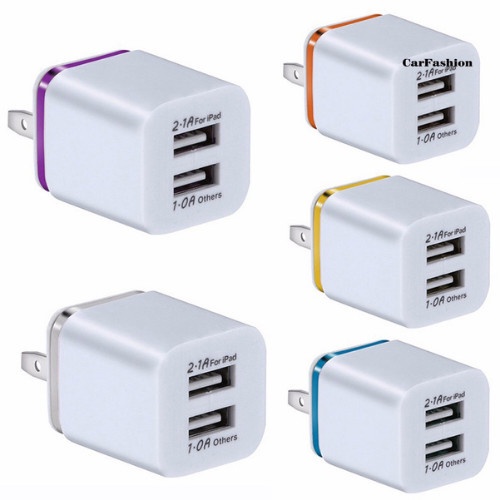 Củ sạc 2 cổng đầu USB cao cấp ,củ sạc kép kết nối điện áp 5V 2.1A , sản phẩm chất lượng tiện lợi sử dụng 5.0