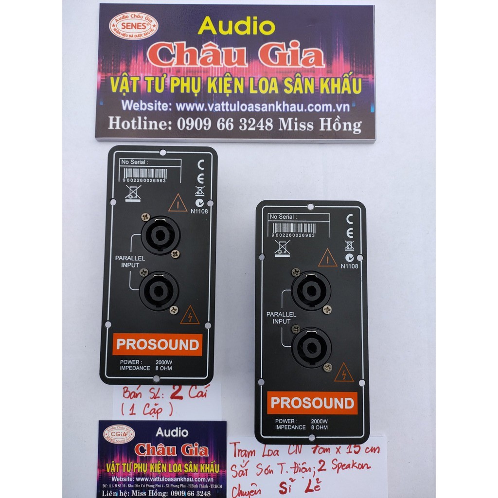 Trạm loa sắt 7cm x15cm 2 cái Audio Châu Gia