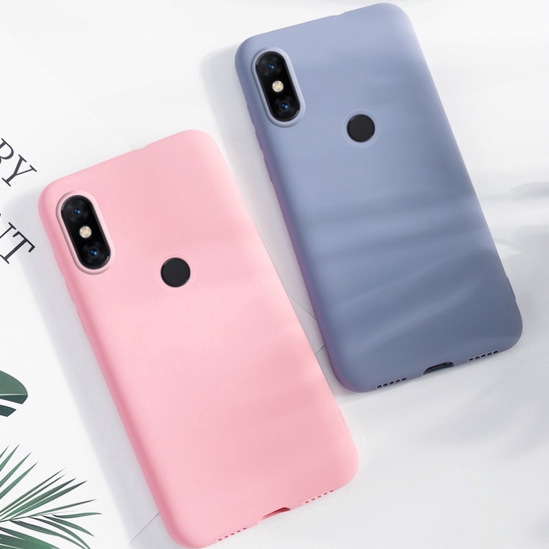 Ốp lưng siliconemàu kẹo cho Xiaomi Mi Mix 3 2 8 Lite 6x 8 hình Macaron